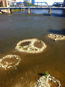 Peace Sign In The Grand River