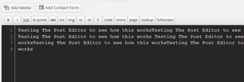 WordPress Text Editor Using Lesser Dark Theme