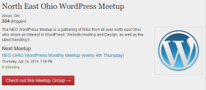 Meetup Group Homepage Embedded In A Post