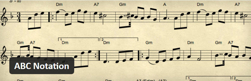 Display Sheet Music in WordPress With the ABC Notation Plugin