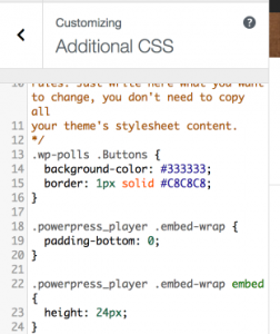 CodeMirror Used in Jetpack's Additional CSS Module