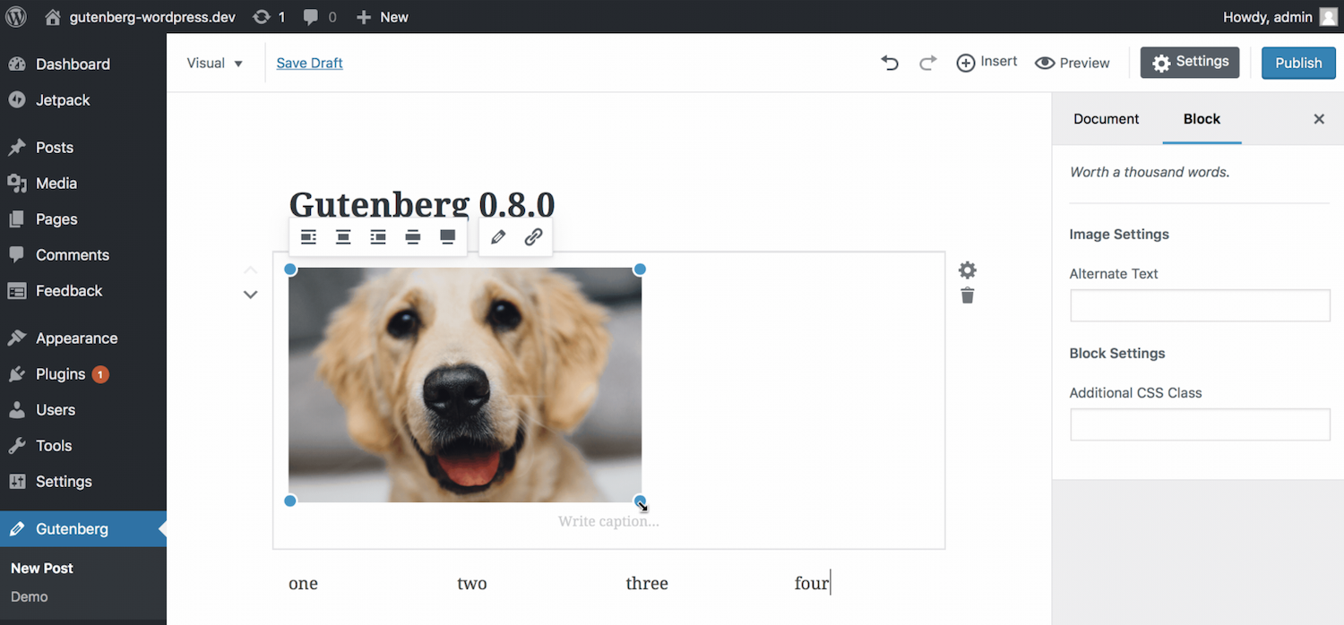 Gutenberg 0.8.0 Introduces 5 New Blocks: Categories, Text Columns, Shortcode, Audio, and Video