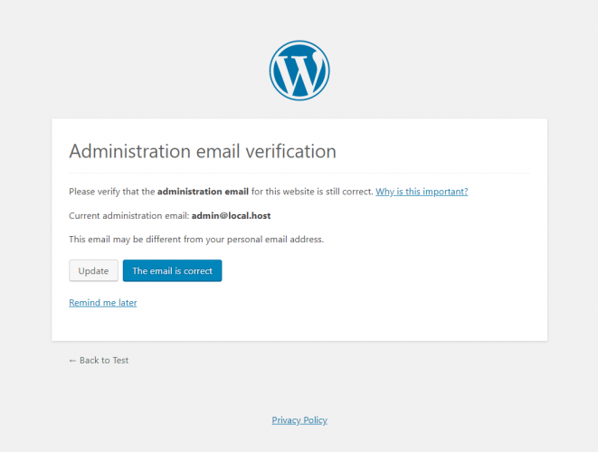 WordPress 5.3 to Introduce New Admin Email Verification Screen – WP Tavern