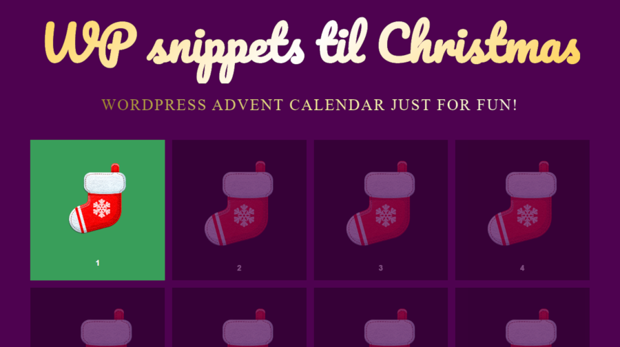 wp-xmas-snippets 24 WordPress Snippets ’til Christmas, Submissions Open for 2019 design tips News|christmas|community 