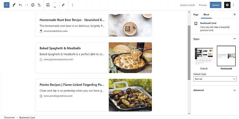 Embed Any URL Into WordPress With the Bookmark Card Block – WP Tavern
