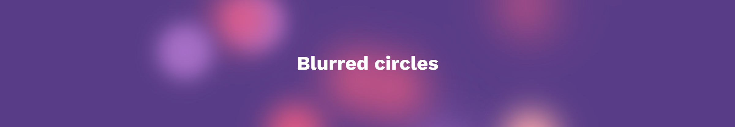 animated blurred circles