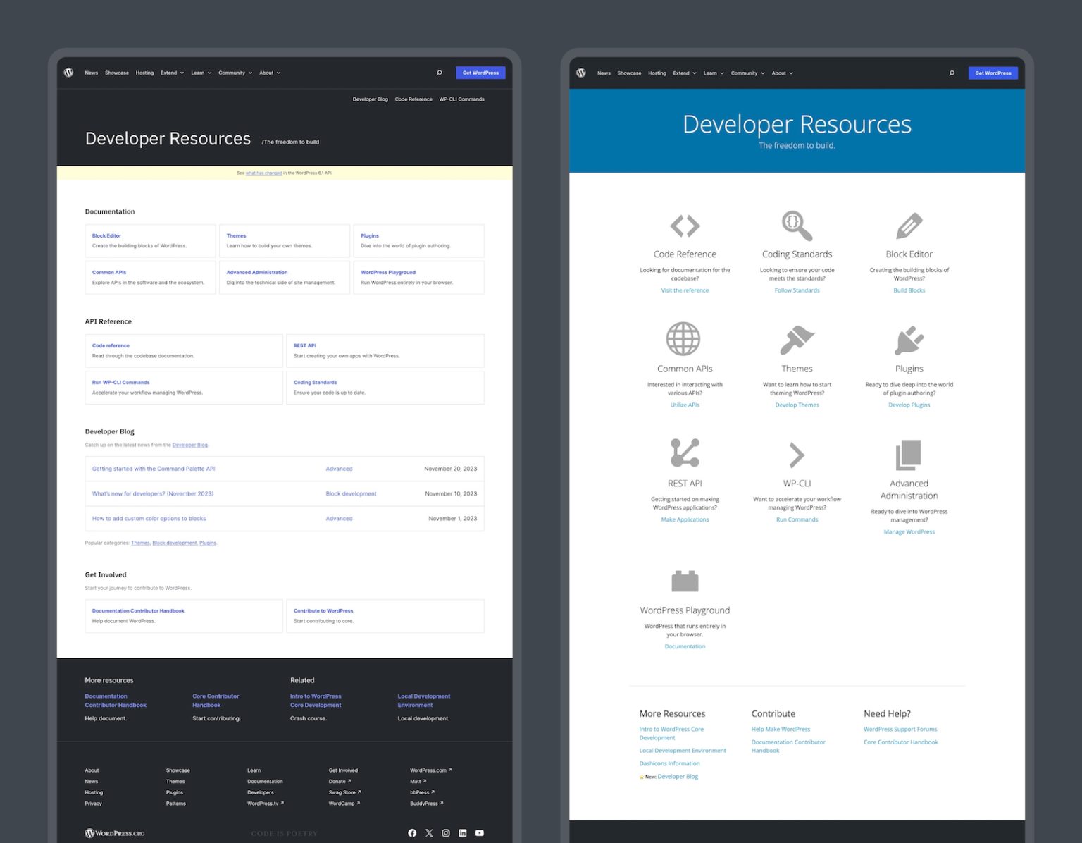 WordPress Developer Docs Shows Off a New Block-Based Redesign – WP Tavern