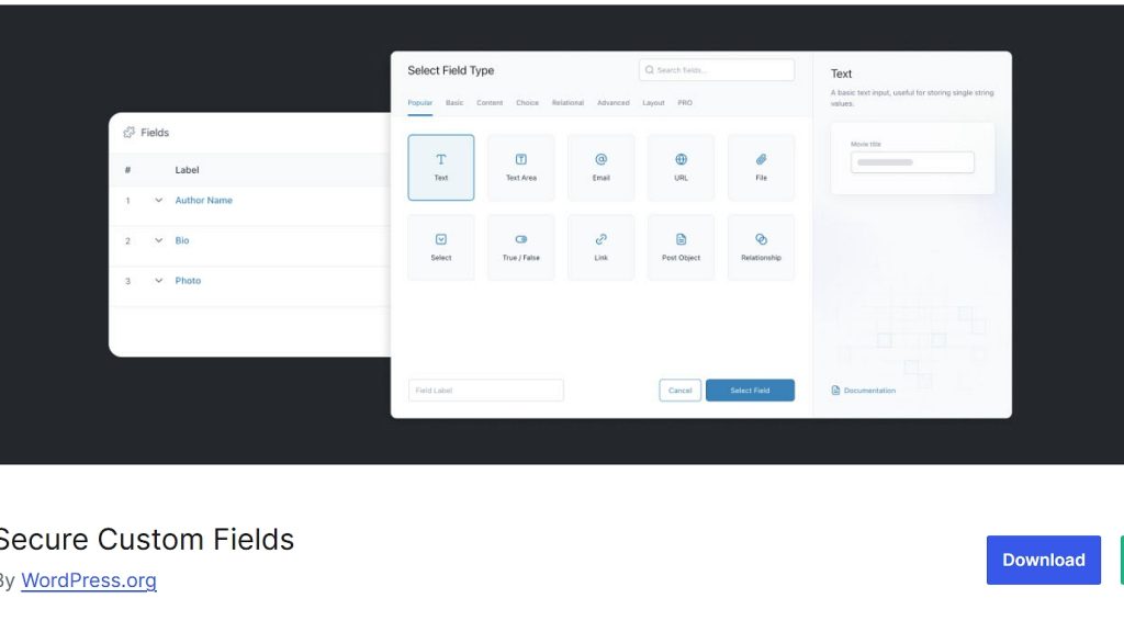 WordPress.org Releases New ‘Secure Custom Fields’ Plugin With ACF Pro Features